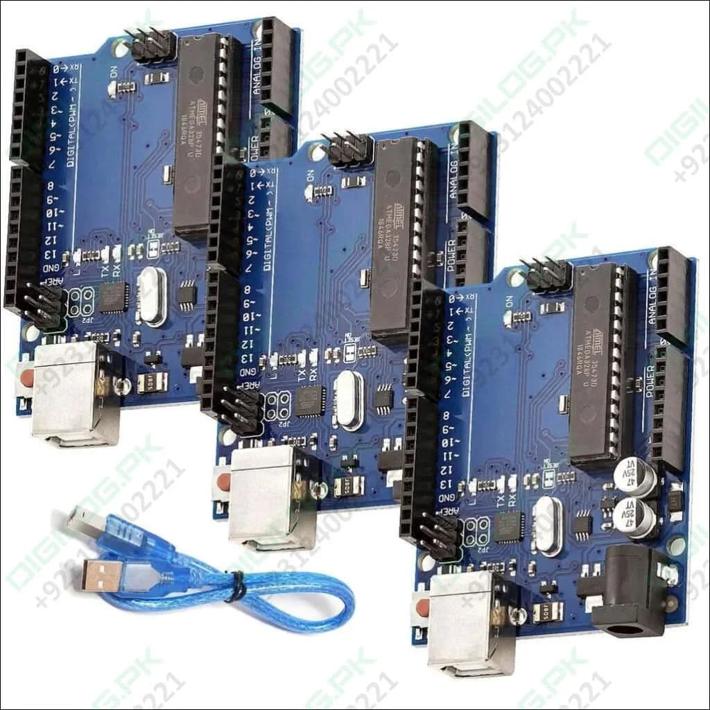 Arduino Uno R3 Dip With Usb Cable Without Arduino Logo