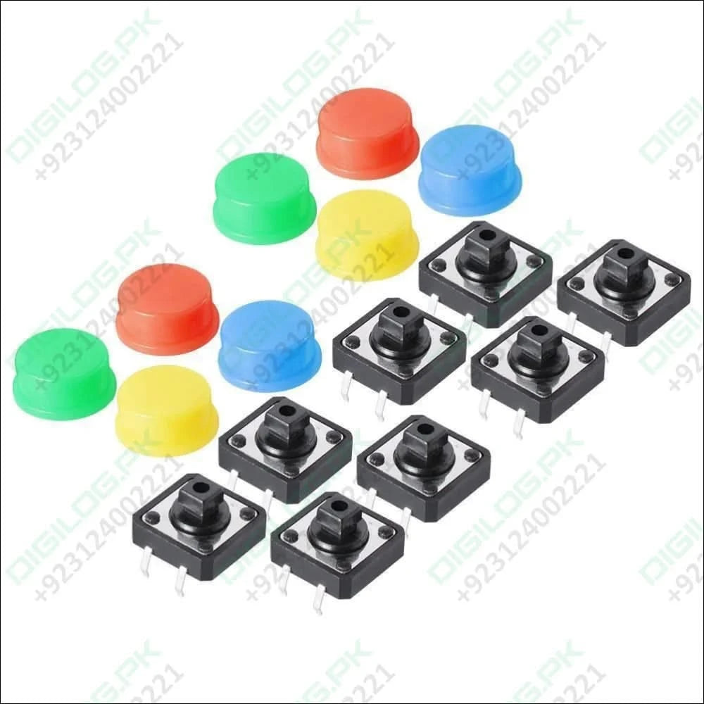 12 x 12mm x 7.5mm Push Button with Cap