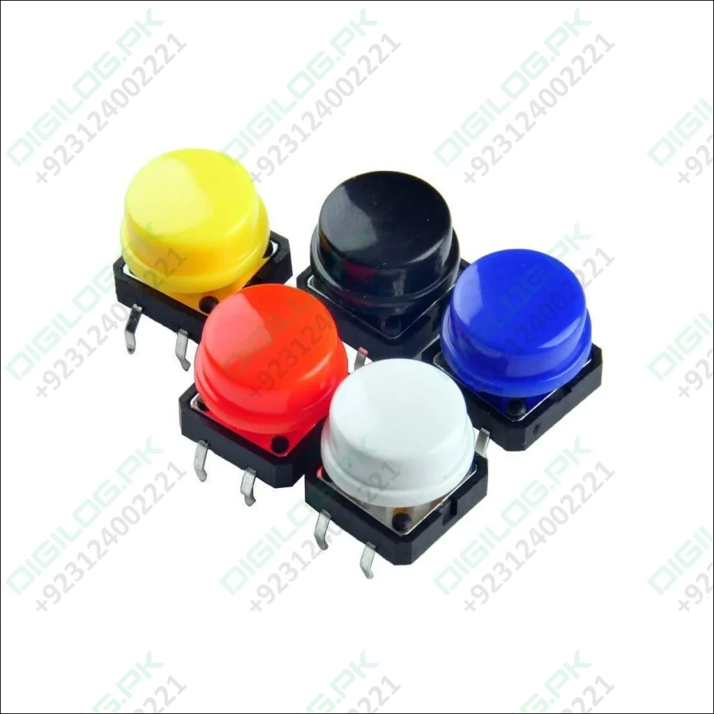 12 x 12mm x 7.5mm Push Button with Cap