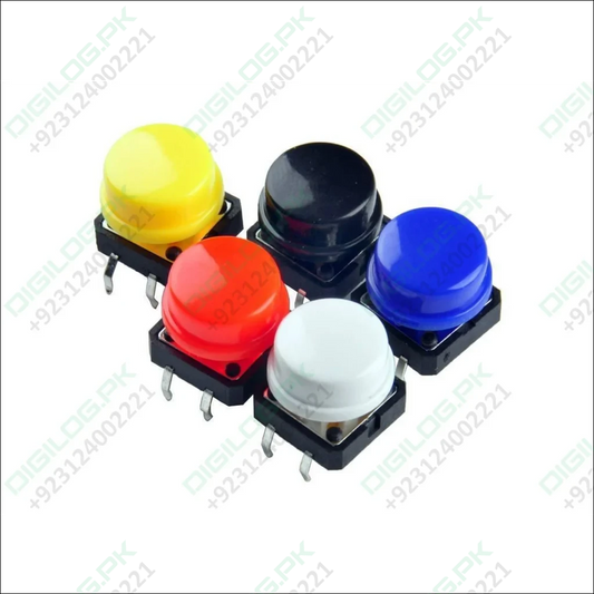 12 x 12mm x 7.5mm Push Button with Cap