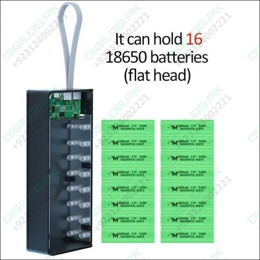 16*18650 Battery Storage Box Pd Qc3.0 Quick Charge Diy Power Bank Box Case Without Cell
