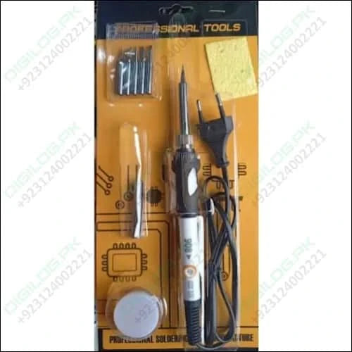 Temperature Control Soldering Iron With 4 Multi - function Tip + sponge - 908 220v 60w price in pakistan