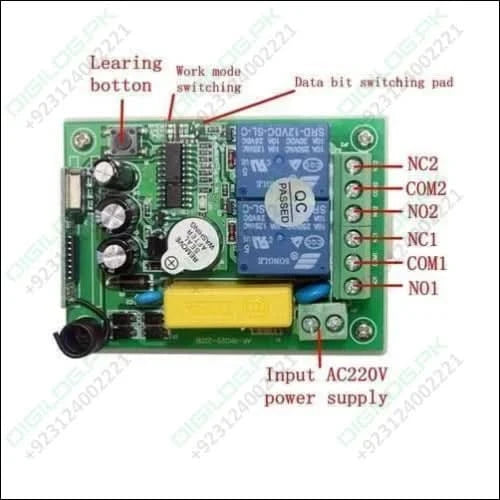 2 Channel Wireless 433mhz Remote Control Switch Module Ak Rk02s 220b With Rf Remote Controller Transmitter