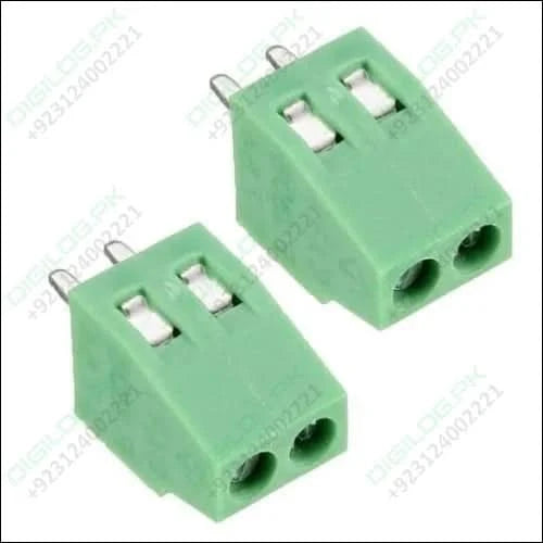 Kf 128 2p 5mm Pitch 2 Pin Pcb Screw Terminal Block Connector - Digilog Pakistan
