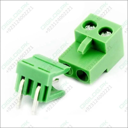 Db2ek-5.08 / Kf2edg 5.08mm Pitch 2 Pin Connector Pcb Mount Right Angle, Bent Screw Terminal