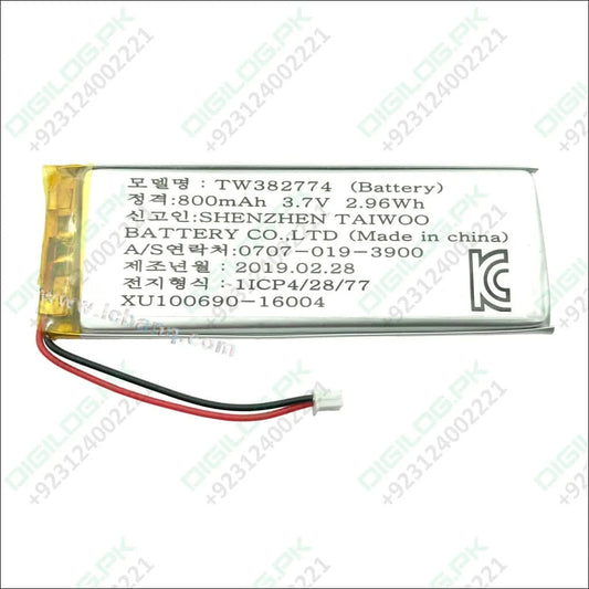3.7v 800mah Battery Rechargeable Lithium Polymer Ion Battery Tw382774