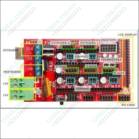 3d Printer Controller Board Ramps 1.4 Arduino Mega Shield Reprap Prusa Model