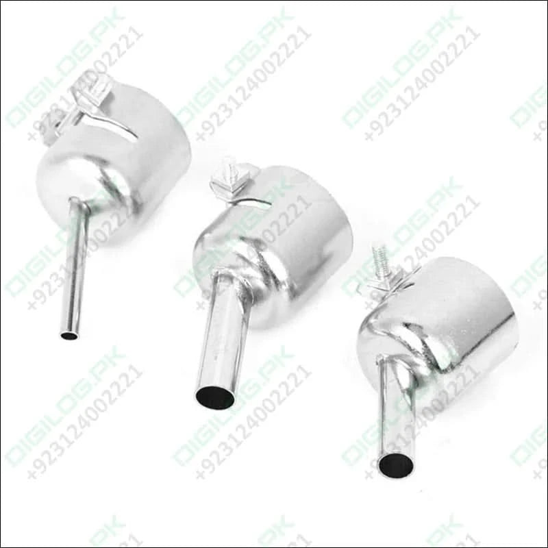 3pcs 45 Degree Hot Air Nozzles 7/8/10mm Curved Nozzles Replaceable For 850 Hot Air Soldering Station