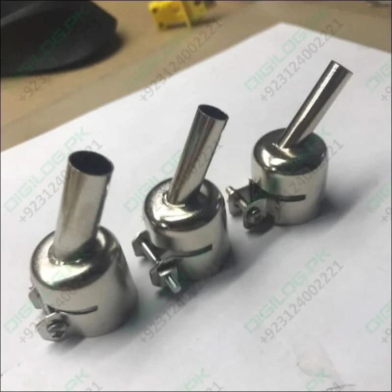 3pcs 45 Degree Hot Air Nozzles 7/8/10mm Curved Nozzles Replaceable For 850 Hot Air Soldering Station