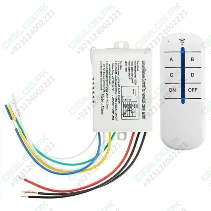 4 Channel Remote Control Switch 4 On Off 220v | Home Automation Kit from Digilog.pk