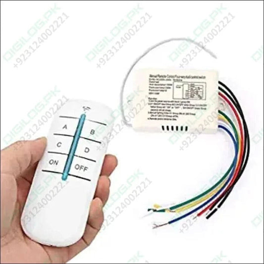 4 Channel Remote Control Switch 4 On Off 220v | Home Automation Kit from Digilog.pk