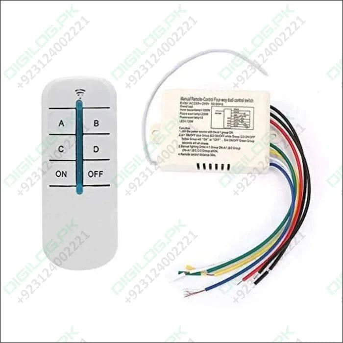 4 Channel Remote Control Switch 4 On Off 220v | Home Automation Kit from Digilog.pk