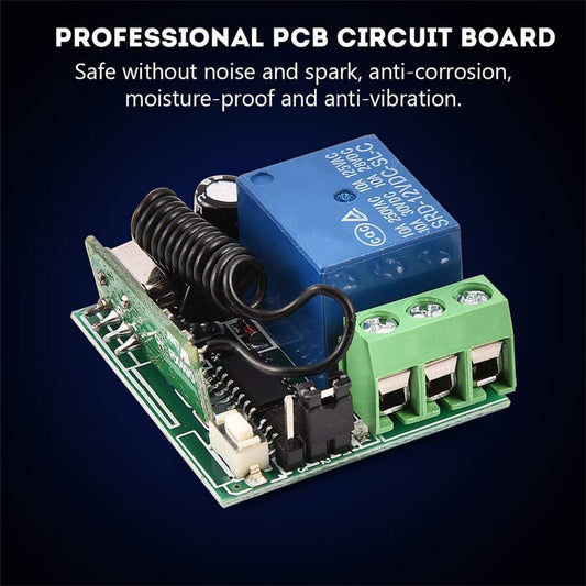 433Mhz Universal Wireless Remote Control Switch DC 12V 1CH RF Relay Receiver Module with Transmitters