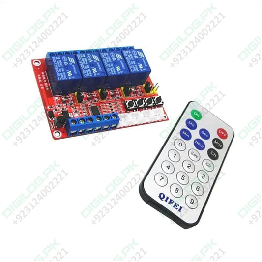 12v 4 Channel Ir Infrared Remote Control Switch Relay Module Board Kit in Pakistan