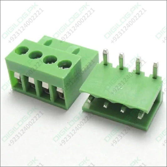 4 Pin Connector Pcb Mount Right Angle, Bent Screw Terminal