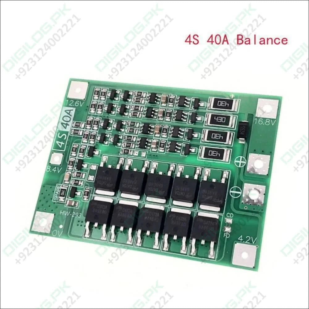 4s Bms 4s 40a Bms Li-ion Battery Protection Board Balanced Version In Pakistan 40 A BMS:
