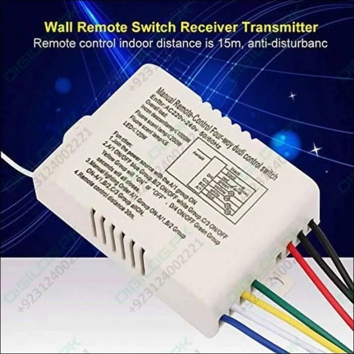 4 Channel Remote Control Switch 4 On Off 220v | Home Automation Kit from Digilog.pk