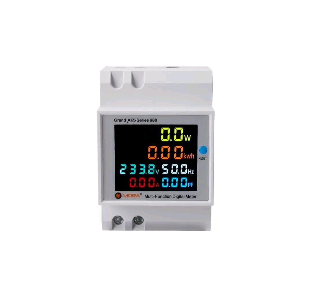 Mora 6 in 1 Meter Voltage Display Ampere Display Power Factor Display Kwh Reading Power Display Frequency Meter