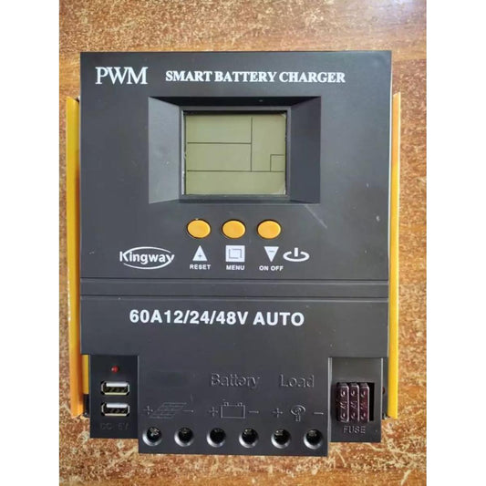 60A 12V 24V 36V 48V AUTO Solar Panel Charge Controller Solar PV Battery Charger With LCD Display