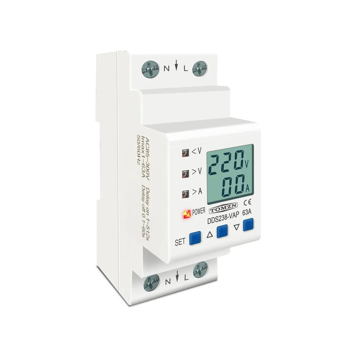 TOMZN DDS238-VAP 4in1 Digital Adjustable voltage protector with current limit 63A