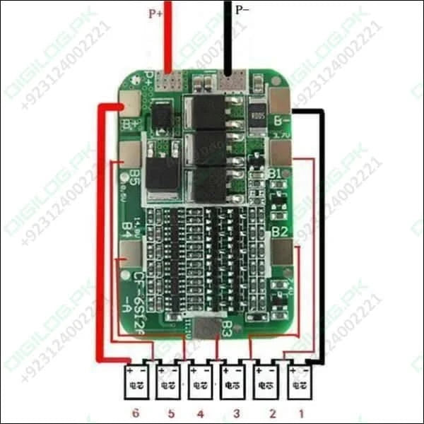 6s Bms 22.2v 12a Lithium Battery 6 Cells 18650 Charging Charger Protection Board Module