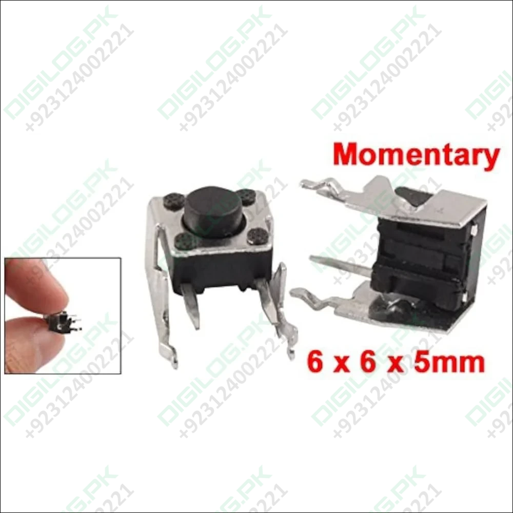 6x6x6mm Right Angle Tactile Push Button Micro Switch 2 Pin