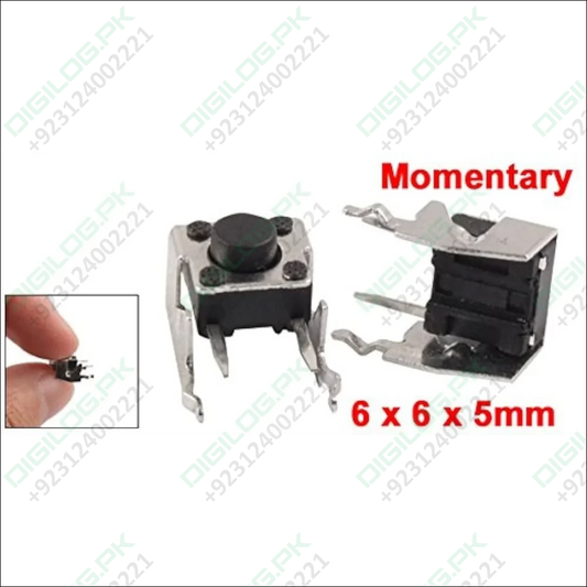 6x6x6mm Right Angle Tactile Push Button Micro Switch 2 Pin