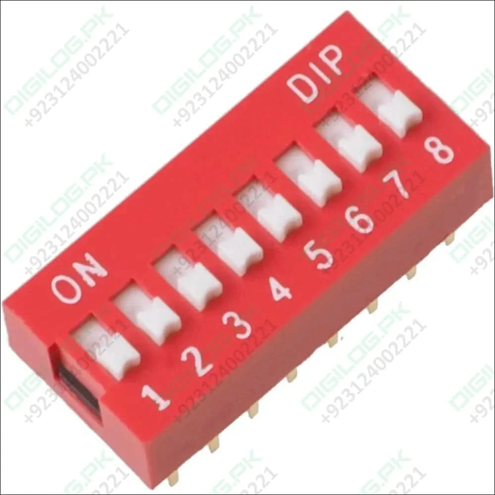 8-Position DIP Switch – Slide Type, PCB Mount, 8-Bit Manual Address Switch