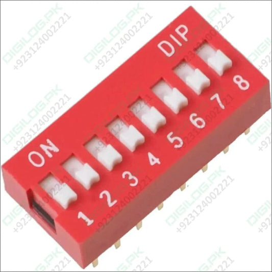 8-Position DIP Switch – Slide Type, PCB Mount, 8-Bit Manual Address Switch