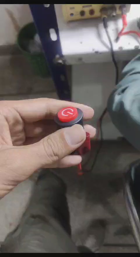 22mm Red Led Power Button Switch 12v Autolock Power Button Push Button On/off Switch Auto Replacement