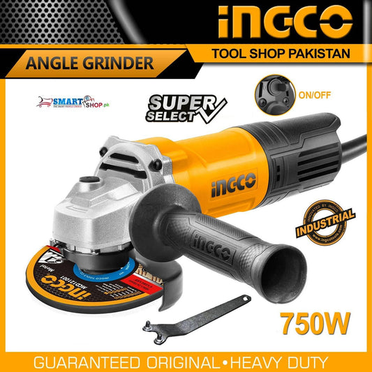 Ingco Industrial Electric Angle Grinder 4 Inch - 750W