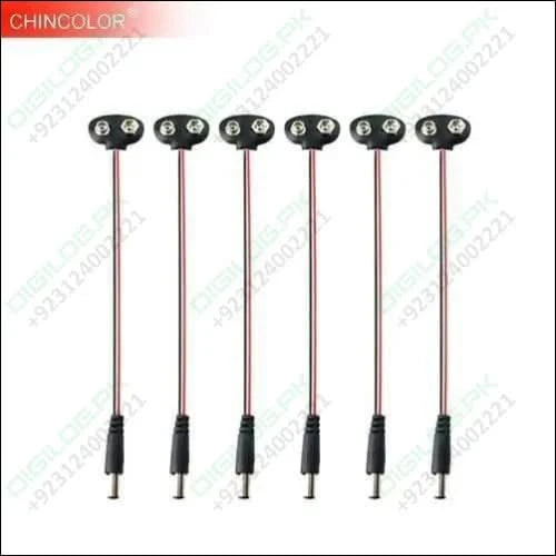 9v Battery Snap Connector To Dc Male Power Adapter Cable For Arduino