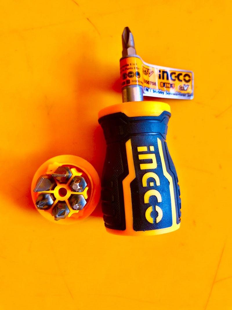 Ingco 8 IN 1 Stubby Screwdriver Set AKISDS0708