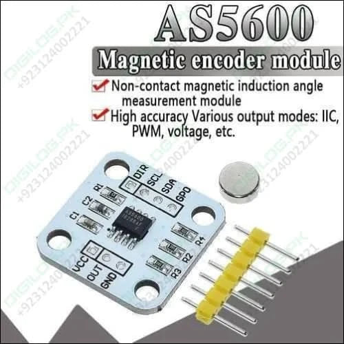 As5600 Magnetic Encoder Magnetic Induction Angle Measurement Sensor Module 12bit High Precision For Arduino