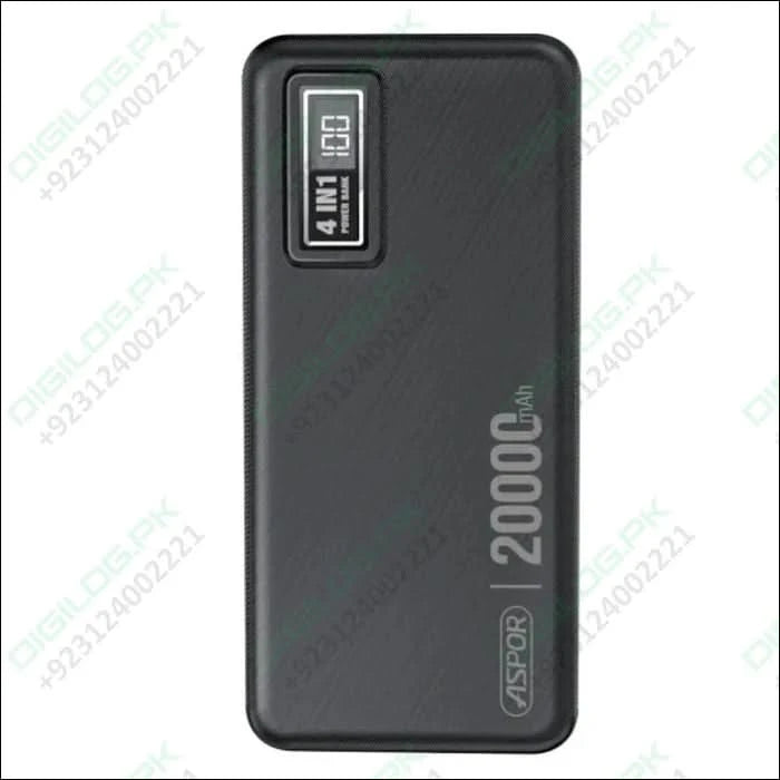 ASPOR A301 4 In 1 Power Bank 20000Mah With LCD Digital Display