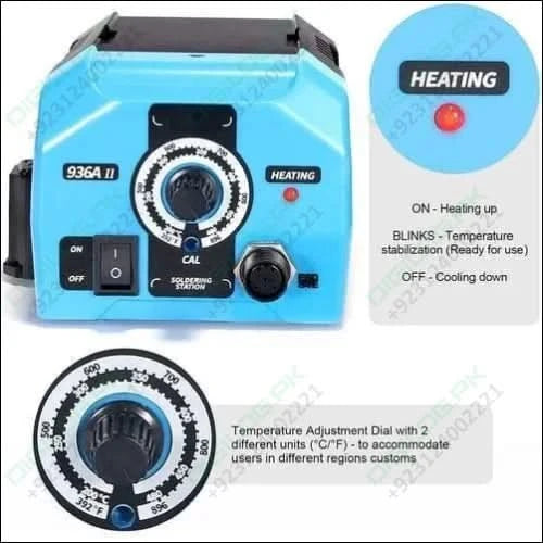 Adjustable Soldering Iron Station Web 936a Ii 65w With Intelligent Working Light