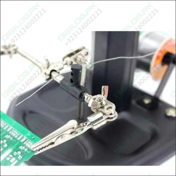 Advanced 2.5x-4x 16 SMD LEDs Desk Lamp Iron Soldering Base Magnifier Glass Helping Hand Station Stand TE-802 In Pakistan