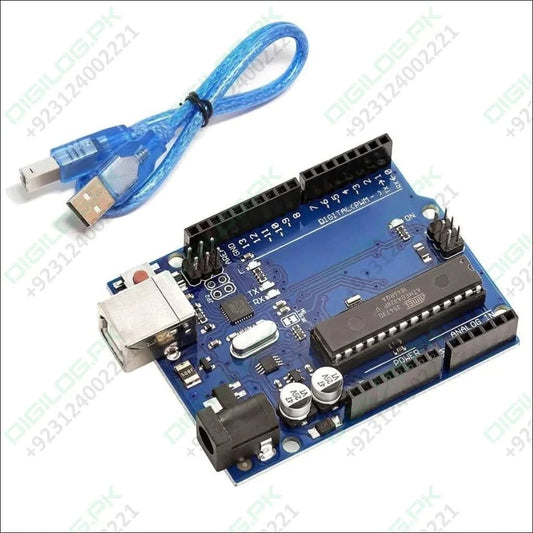 Arduino Uno R3 Dip With Usb Cable Without Arduino Logo