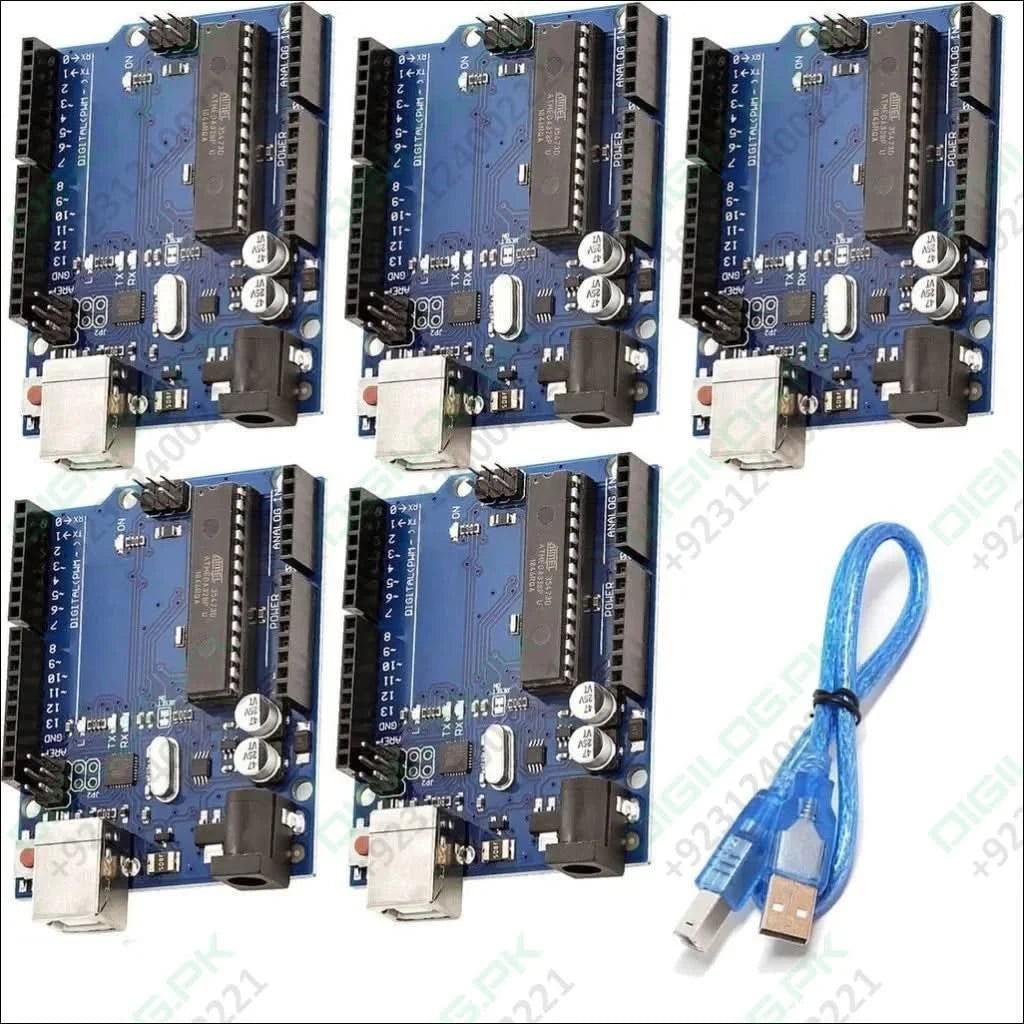 Arduino Uno R3 Dip With Usb Cable Without Arduino Logo