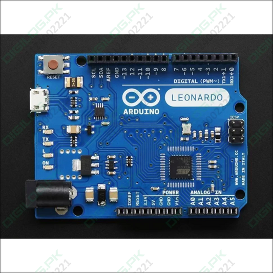 Arduino Leonardo R3 Board – ATmega32u4 Microcontroller, 20 I/O Pins, USB, 16MHz