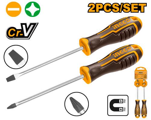 2 Pcs INGCO Screwdriver Set HKSD0248