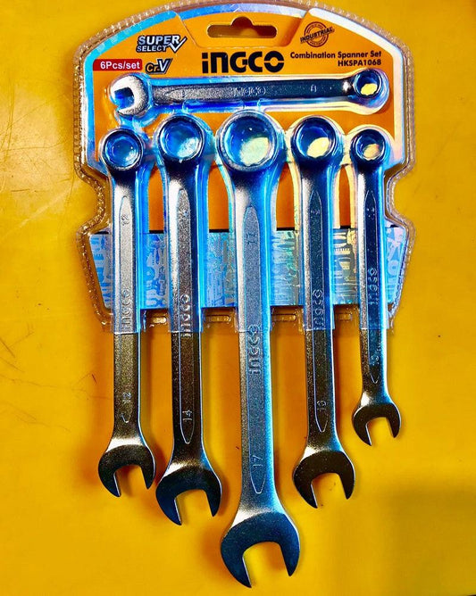 Ingco 6 Pcs Combination Spanner Set HKSPA1068