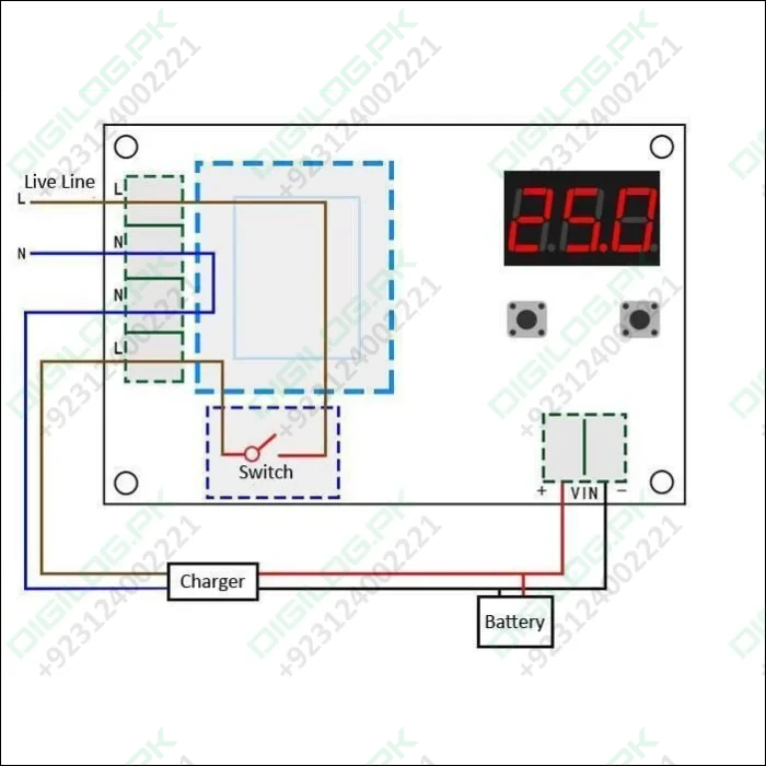 XH-M602 / Xh-m633 Programable Battery Charging Control Module - Battery Charge Control Switch Protection Board - Pakistan