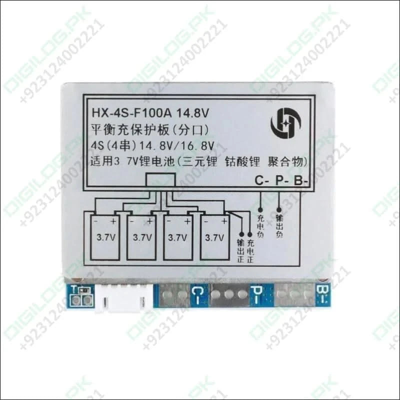 3.7V HX-4S-F100A 100A 4S BMS 18650 Battery Protection Board 4s 100a BMS Module