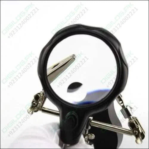 Helping Hand Clip Desktop Led Light Magnifier Glass With Soldering Stand 3.5x 12x