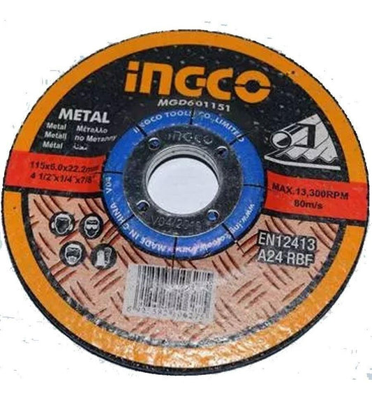 Ingco MGD601151 Abrasive metal grinding disc For 5 Inch Grinder