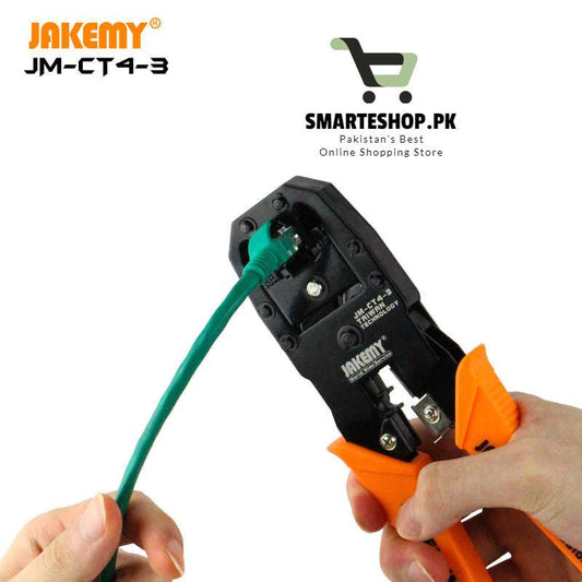 JAKEMY JM-CT4-3 High Quality Network Cable Hand Tool Crimping Pliers for Cellphone Laptop Game Pad DIY Repair