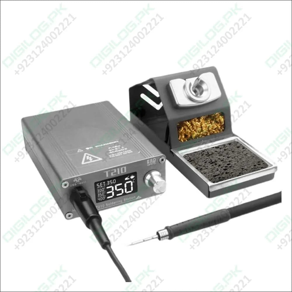T210 Thermostatic Soldering Station – 75W, Adjustable Temperature 120–450°C, LED Display, Auto Sleep, PID Control