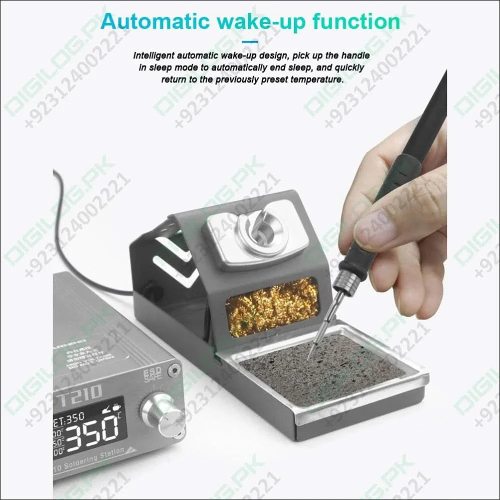 T210 Thermostatic Soldering Station – 75W, Adjustable Temperature 120–450°C, LED Display, Auto Sleep, PID Control