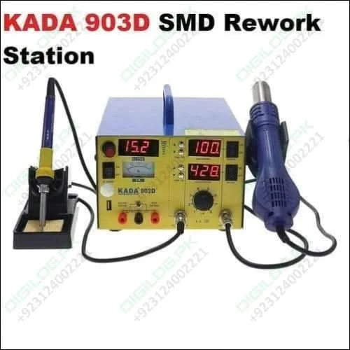 Kada903d Kada 903d Digital Hot Air Gun Soldering Iron Smd Rework Station 15v 2a With Regulated Power Supply 3 In 1 Multifunction Desoldering Station